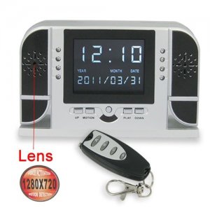 Motion Detecting Digital Clock with HD Hidden Camera and Night Vision